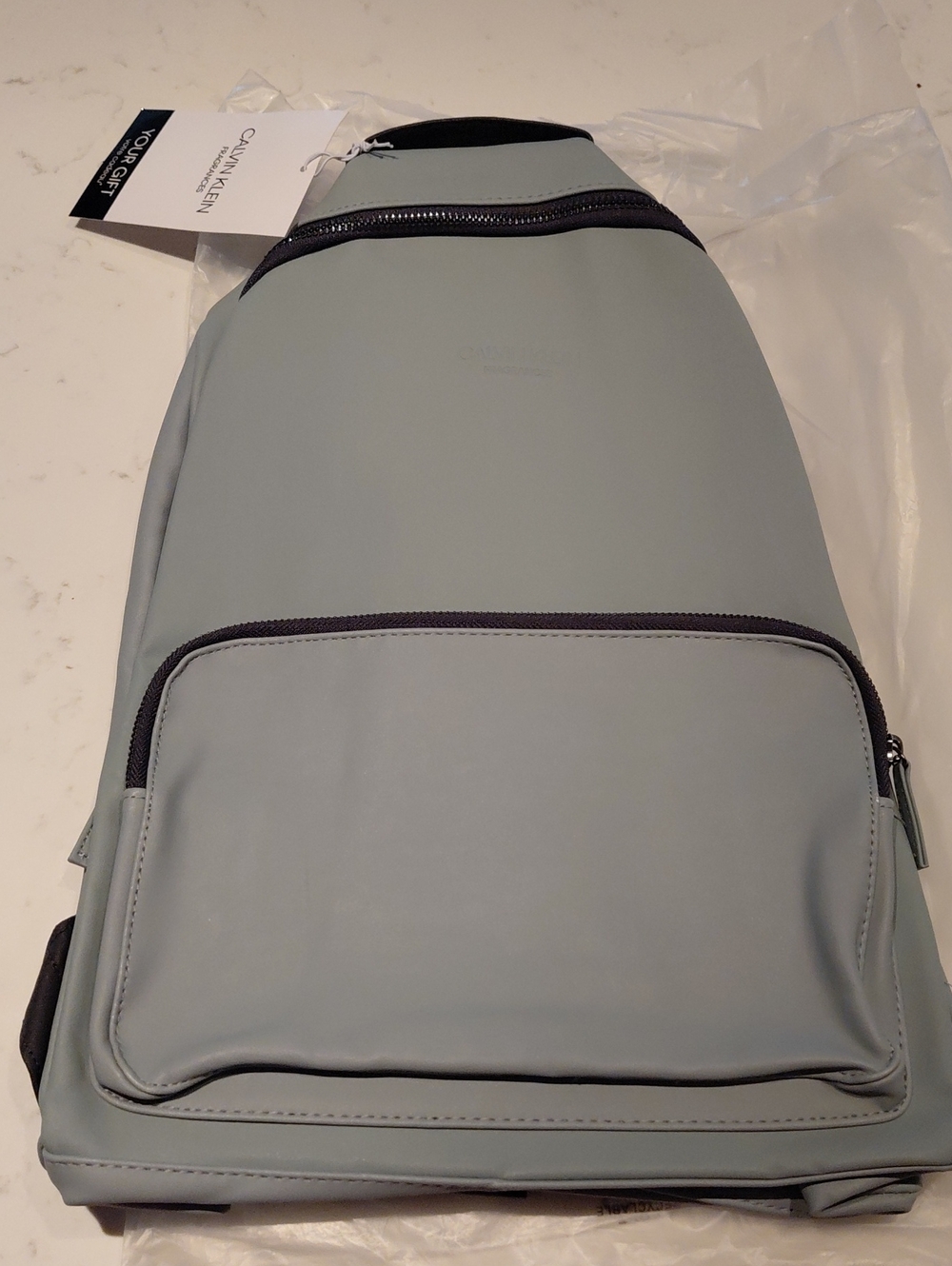 Calvin Klein Light Gray Men's Sling Belt Bag